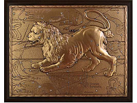 Панно "Лев" малое 20х25 см