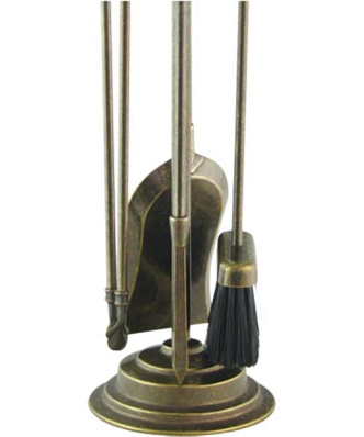 Каминный набор из 4-х предметов на подставке "Наполеон", антик