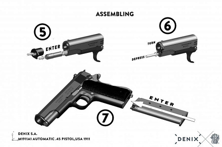 Пистолет "Браунинг" M1911A1 калибр .45 (макет, ММГ)