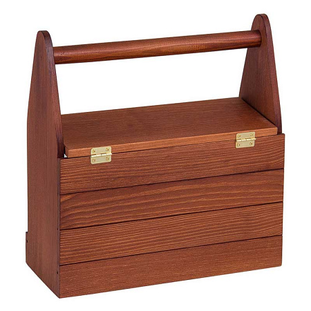 Набор из 3-х стопок "Строительные" в деревянном ящике для инструментов