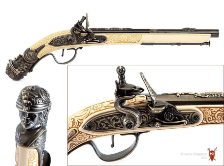 Пистолет кремневый, под кость (Германия, XVII в.)