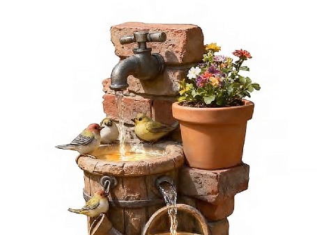 Фонтан для дачи и сада "ВодоПой" с подсветкой 