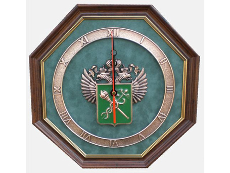 Настенные часы "Эмблема Таможни" 34х34 см