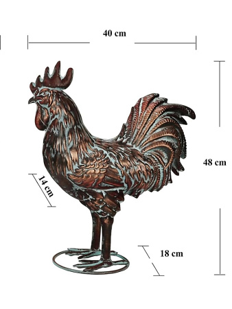 Фигуры садовые Петух и Курица (пара)