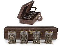 Стопки "ФСБ" 4 шт. в подарочном кейсе