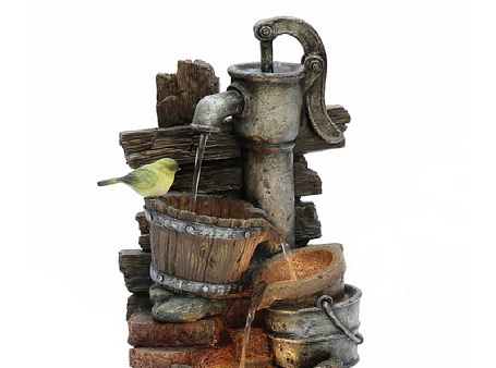 Фонтан для дачи и сада ''Зеленушка'' с подсветкой