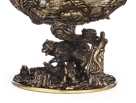 Бокалы для коньяка "Охота Элит" 2шт. (Волк, Медведь) в кейсе