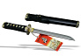 Танто, нож самурая, черный, отделка бронза