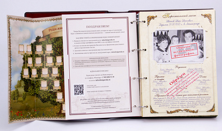 Родословная книга в кожаной обложке