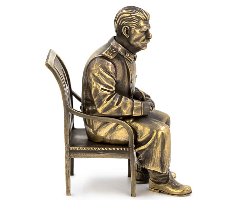 Статуэтка из бронзы  "Сталин на стуле", 11см.