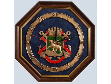 Настенные часы "Герб Владивостока" 34х34 см