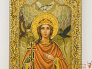Подарочная икона "Святая Великомученица Ирина Македонская" на мореном дубе