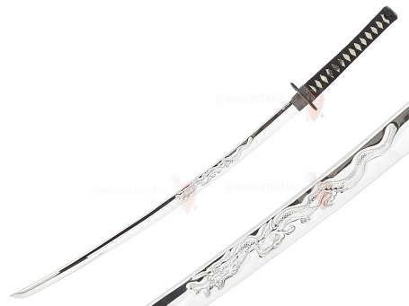 Набор самурайских мечей "Дракон Маки" на подставке