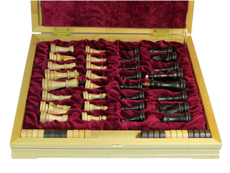 Набор Шахматы+Шашки стандартные (высота короля 10,4см.)