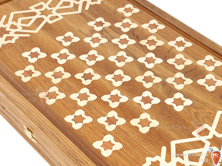 Нарды резные из массива дуба "СССР", 58х63см.