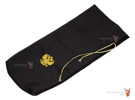 Чехол для нагайки черный бархатный с вышивкой