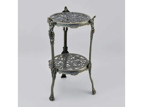 Столик большой круглый, антик, 46х24 см.