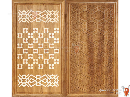 Нарды резные из массива дуба, 58х63см.