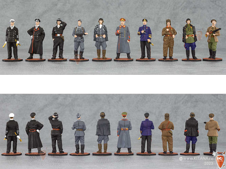 Оловянные солдатики "Великая Отечественная Война" (10шт.) в шкатулке