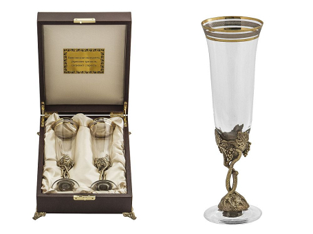 Набор из 2-х бокалов для шампанского "С юбилеем! 50 лет"