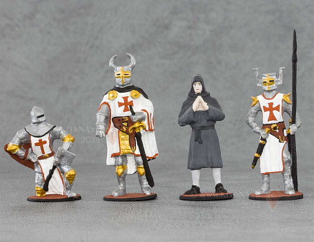 Оловянные солдатики (10шт.) «Ледовое побоище» в шкатулке