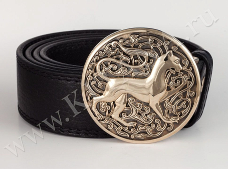 Ремень с молитвой, пряжка "Барс"