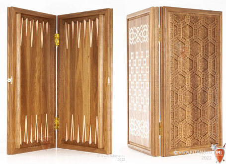 Нарды резные из массива дуба, 58х63см.