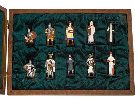 Оловянные солдатики (10шт.) «Ледовое побоище» в шкатулке