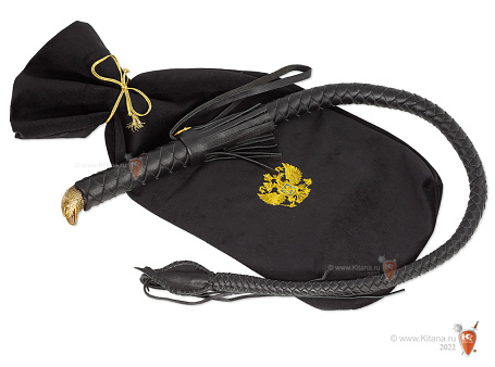 Нагайка казачья "ОРЁЛ" в подарочном чехле с вышивкой