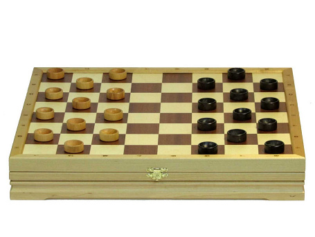 Набор Шахматы+Шашки стандартные (высота короля 10,4см.)