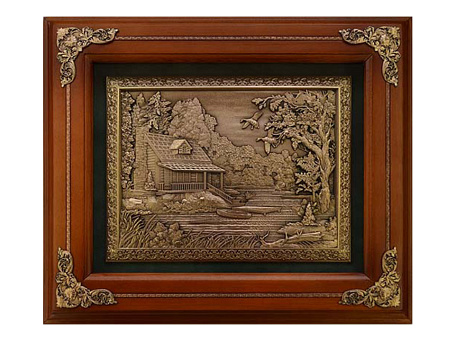 Ключница настенная "Домик охотника" 34х29 см в подарочной коробке