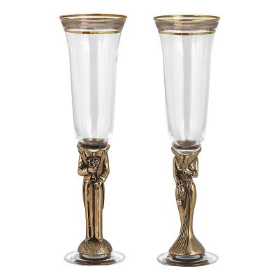 Набор из 2-х бокалов для шампанского "Свадебный"