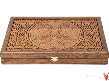 Нарды дорожные "Севанские" из массива дуба, 36х46см.