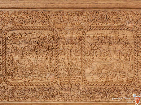 Нарды дорожные "Белокаменные" из массива дуба, 36х46см.