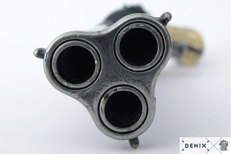 Пистолет кремневый 3-ствольный, под кость (Франция, XVIII в.)