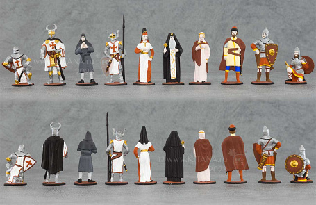 Оловянные солдатики (10шт.) «Ледовое побоище» в шкатулке