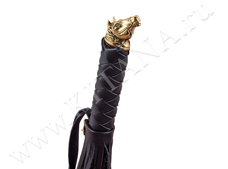 Нагайка казачья "ЛОШАДЬ" в подарочном чехле с вышивкой