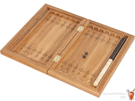 Нарды дорожные "Севанские" из массива дуба, 36х46см.