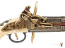 Пистолет кремневый 2-ствольный, под кость (Англия, 1750 г.)