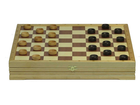 Набор Шахматы+Шашки стандартные (высота короля 10,4см.)