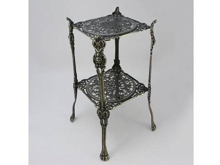 Столик квадратный, антик, 46х24 см.
